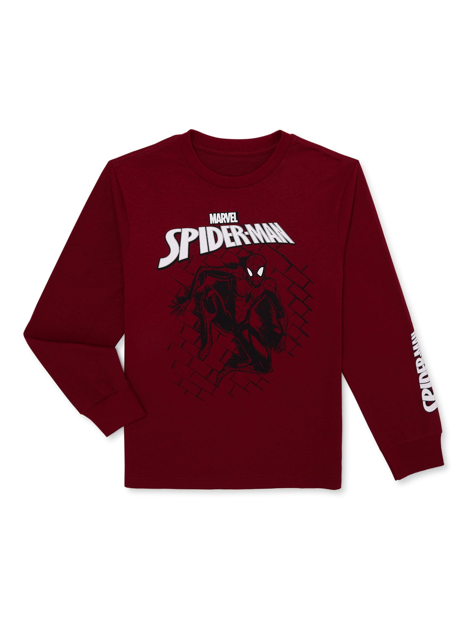 Marvel Spider-Man Boys Long Sleeve Graphic Tee, Sizes 4-18
