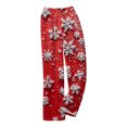 thumbnail image 4 of Women's Casual Fashion Christmas Pajama Pants, Long Sleepwear Trousers for Sports and Home Use, Comfortable and Soft Material for Nightwear and Lounging,Wine,S, 4 of 6