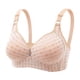 thumbnail image 2 of ICHUANYI Clearance Woman's Fashion Plus Size Wire Free Printing Comfortable Push Up Hollow Out Bra Underwear(Beige, XXXL) Ichuanyi Ichuanyi, 2 of 4