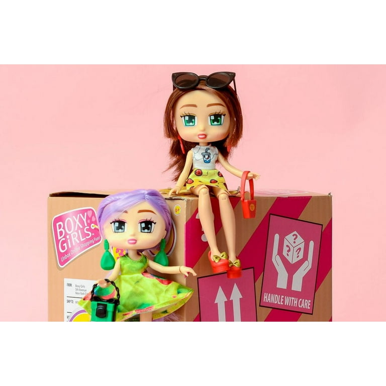 Boxy Girls Pink Hair Jade Doll Season 3 Fashion and Clothes Dolls 4 Unboxing Boxes Included with Surprise Clothes and Accessories Inside