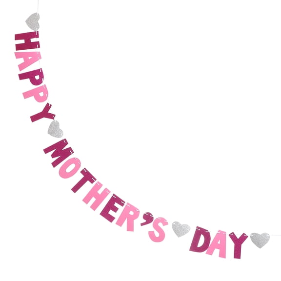 FRCOLOR Happy Mother's Day Banner for Decor Create Cheerful Ambiance with Paper Multi Color 10 Pieces