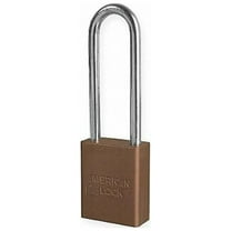 American Lock Lockout Padlock,KA,Brown,1-7/8"H A1107KABRN