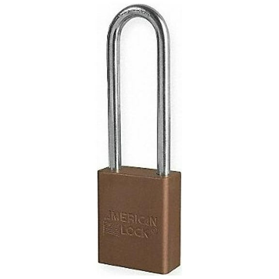 American Lock Lockout Padlock,KA,Brown,1-7/8"H A1107KABRN