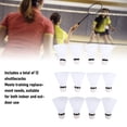 thumbnail image 4 of Volantes De Bádminton De 12 Piezas, Bolas De Bádminton De Alta Estabilidad Y Alta Velocidad Para Entrenamiento De Práctica De Bateo, 4 of 7