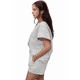 thumbnail image 2 of Conjunto de Pijama de 2 Piezas para Mujer, Color Liso, Cuello Redondo, Informal, de Tela Texturizada, Corta, Gris, XL, 2 of 7