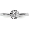 thumbnail image 4 of Sterling Silver Stackable Expressions Rhodium Sun/Moon Ring - Ring Size 9.0, 4 of 8
