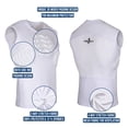 thumbnail image 4 of Exxact Sports Baseball Chest Protector - Padded Compression Shirt, Softball Chest Protector, Sternum Protection for Football, T Ball & Lacrosse Chest Protector (Chest & Rib Protector, Youth Large), 4 of 4