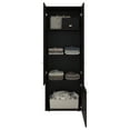 thumbnail image 5 of Dtwnek 3 Door Tall Wardrobe Cabinet with 4 Shelves,Freestanding Armoire for Bedroom, Living Room, Entryway, Brown, 5 of 8