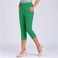 thumbnail image 5 of Besolor Plus Size Capris for Women High Waisted Dressy Casual Pants Stretch Slim Business Work Capri Leggings with Pockets, 5 of 6