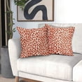 thumbnail image 6 of Burnt Orange Cheetah Throw Pillow Covers 20X20 Inches Set of 2 Leopard Decorative Pillow Cases Animal Wildlife Pillow Cover Fall Autumn Home Decor For Sofa Couch Housewarming Gift Bed Porch Outdoor, 6 of 6