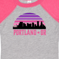 thumbnail image 4 of Inktastic Portland Oregon Retro Sunset Skyline Girls Baby Bodysuit, 4 of 5