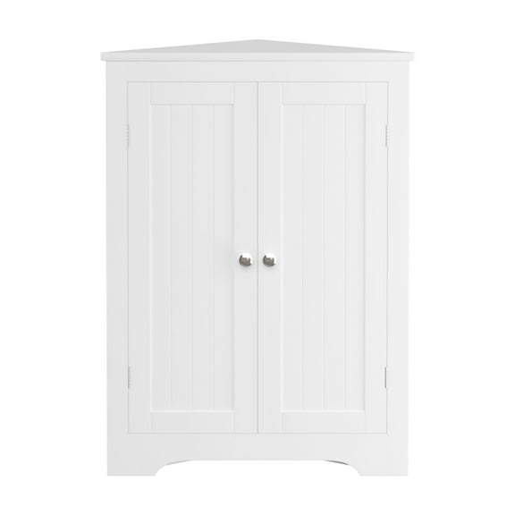 Bathroom Corner Storage Cabinet Narrow Floor Corner Cabinet Organizer With Adjustable Shelf 2 Doors For Living Room Kitchen