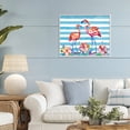thumbnail image 2 of Stupell Industries Brushed Flamingos & Hibiscus White Framed Giclee Art design by Paul Brent, 16 x 20, 2 of 8