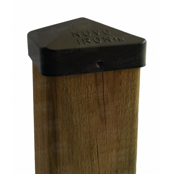 Nuvo Iron Eazy Cap 3.5" x 3.5" (for Posts with Rounded Corners) - Black