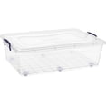 thumbnail image 1 of Superio Bac de Rangement en Plastique avec Couvercle, Boîte pour sous le Lit, Contenant de Rangement Empilable avec Fermeture à Loquet (42 Pintes), 1 of 5