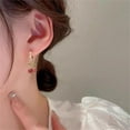 thumbnail image 2 of CZ Cherry Huggie Hoop Earrings for Women Gold-Toned Crystal Green Red Fruit Dangle Drop Hoops Earring Dainty Lightweight Charm Shining Summer Jewelry for Mother Sister, 2 of 6