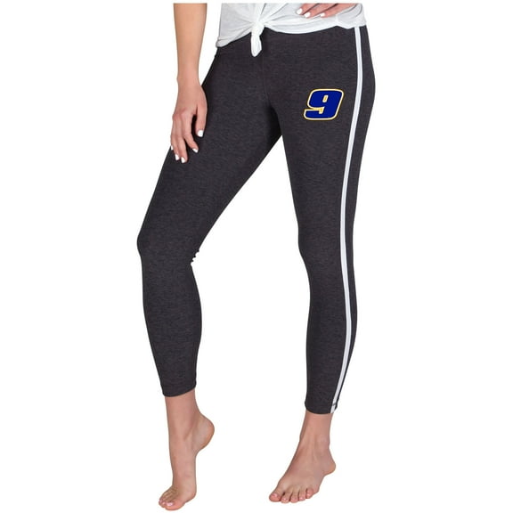 Women's Concepts Sport  Charcoal/White Chase Elliott Centerline Knit Leggings