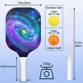thumbnail image 4 of Pickleball Paddles Set Of 2, Fiberglass Surface, Galaxy Print, 4 Balls & Bag, 4 of 5