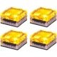 thumbnail image 1 of 4 piezas de luz solar de ladrillo, luz de camino solar de cubo de hielo de vidrio esmerilado 4 LED, paisaje de luces enterradas en el suelo para patio de jardín Xemadio LRWJ576-1, 1 of 7