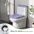 thumbnail image 4 of COEQINE Hibiscus Flower Leaf Toilet Lid Dust Cover 2 Piece Set, Stretchable Easy Installation Breathable Toilet Lid Covers for Bathroom Decor, 4 of 7