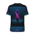 thumbnail image 3 of Haiem Hip Hop Hipster Baseball Jersey Button Down Shirts Sports Uniforms Men Women Jersey(Two Human Hands are Holds Pink Ribbon Awareness,Small), 3 of 9