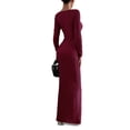 thumbnail image 5 of Valcatch Maxi Dress for Women Long Sleeve Square Neck Bodycon Long Dress Soft Slim Lounge Dress, 5 of 6