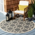 thumbnail image 3 of SAFAVIEH Courtyard Carol Geometric Indoor/Outdoor Runner Rug, 2'3" x 10', Grey/Beige, 3 of 11