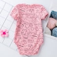 thumbnail image 7 of Gyratedream Baby Girls 1 or 3 Pack Short-sleeve Romper for Newborn Infant Toddler Bodysuits, 7 of 7