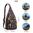 thumbnail image 2 of Space Geek Sling Backpack - Galactic Nebula Print Crossbody Bag, RFID Blocking Secure Pockets for Travel, 2 of 4