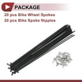 thumbnail image 5 of 20 Set 13G Bicycle Spokes 181mm Bike Wheel Spokes 304 Stainless Steel Black, 5 of 7