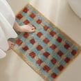 thumbnail image 2 of Mid-Century Plaid Microfiber Bath Mat, Quick Dry Super Absorbent Bathroom Door Mat, Non Slip Retro Checkered Floor Rug for Toilet Shower Entrance Home Decor, 2 of 5