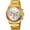 Gold White, variant on Men's Luxury Gold Watch Colored Diamonds Stainless Steel Waterproof Date Quartz Movement Bold Sports Fashion Accessory for Men