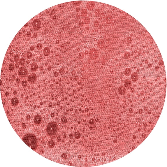 Ahgly Company Indoor Round Patterned Bean Red Area Rugs, 8' Round