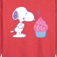 thumbnail image 2 of Peanuts - Snoopy Heart Cupcake - Women's Lightweight French Terry Pullover, 2 of 6