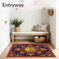 thumbnail image 3 of ODIKA 3'x5' Machine Washable Non-Slip Area Rug, Elephant Medallion with Motifs and Details High Traffic Rug, Orange, 714765, 3 of 7