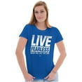 thumbnail image 4 of Live Fearless For Jesus Christian Womens Slim Fit Graphic Tee Brisco Brands S, 4 of 5