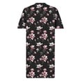thumbnail image 5 of Lopecy-Sta Womens Dresses Short Sleeve V Neck Floral Print A Line Midi Dress Casual Summer Beach Vacation Party Dress, 5 of 8