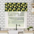thumbnail image 4 of Farmhouse Watercolor Valances for Windows Lemon Fruit Black Background Rod Pocket Curtain Valance Window Treatment Short Curtains for Kitchen Living Room, 60"x18", 4 of 5