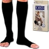 forMen 20-30 mmHg Large Black Knee High Open Toe
