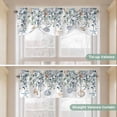 thumbnail image 4 of Green Teal Eucalyptus Tie Up Valance Curtains for Windows, Kitchen Curtains Window Shades, Coastal Summer Starfish Light Filtering Roman Curtain Valances for Bedroom/Bathroom/Cafe 54"x18", 4 of 9