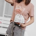 thumbnail image 2 of RUNROTOO White Shoulder Bucket Bag with Lace Flower Pattern and Drawstring Closure for Daily Use, 2 of 8