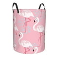 thumbnail image 2 of Fotbe Pink Flamingo Laundry Basket with Handles, Waterproof Large Laundry Hamper, Wash Bag for Corner Dorm, Rolling Laundry Basket with Handles-Small, 2 of 8