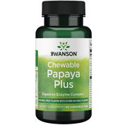 Swanson Chewable Papaya Plus 90 Chewable Tablets
