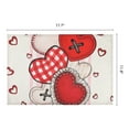 thumbnail image 6 of Unique Bargains Set of 6 Love Hearts Placemats for Anniversaries White Floral, 6 of 6