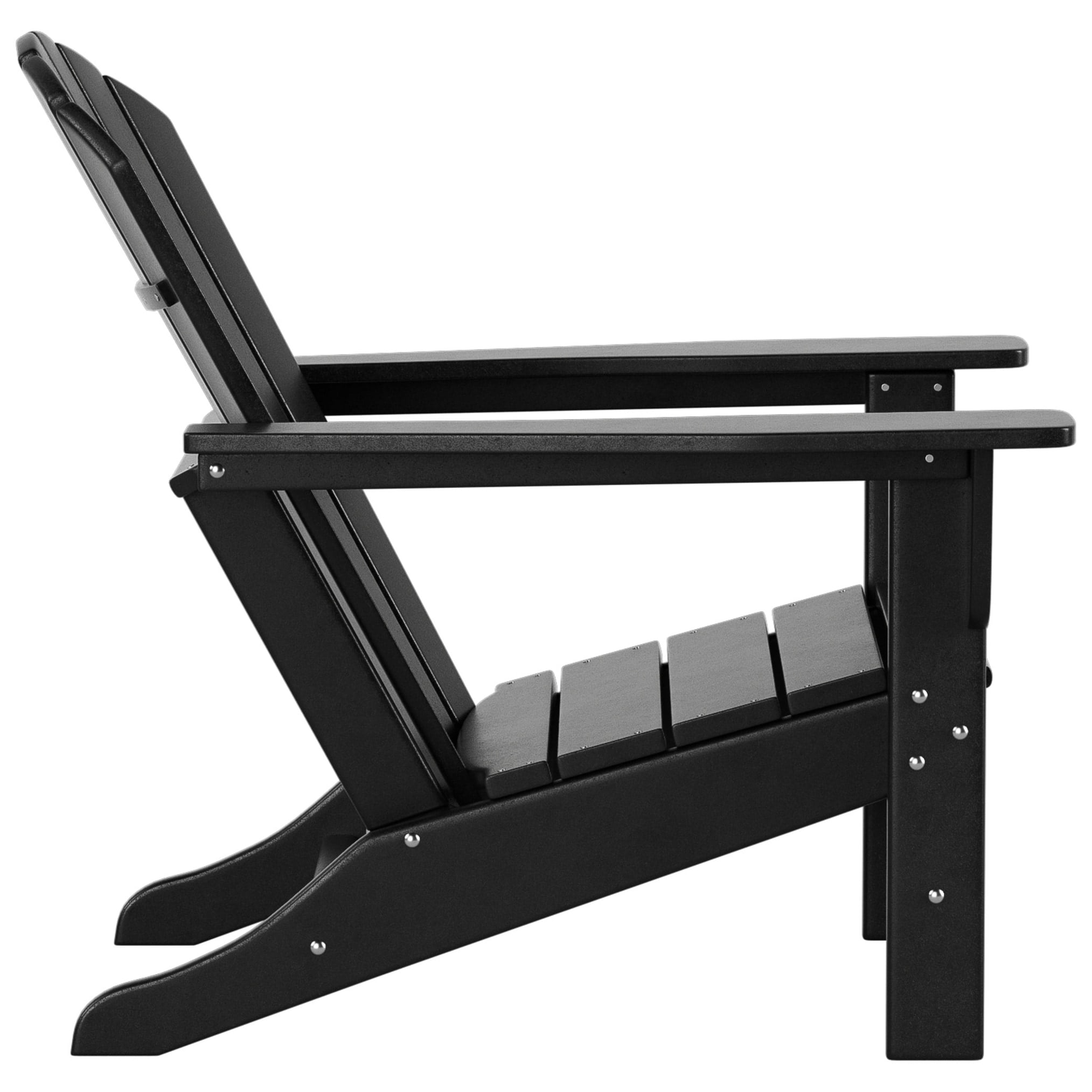 Polytrends  Altura  Outdoor Eco-Friendly All Weather Poly Patio Adirondack Chair (Set of 2) Black
