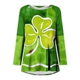 thumbnail image 4 of Ichuanyi liquidación de mujeres Fashion St. Patrick's Day impreso Tops suelto camisetas de manga larga BLOUNA ICHUANYI WER202308241237, 4 of 5