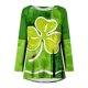 thumbnail image 4 of Ichuanyi liquidación de mujeres Fashion St. Patrick's Day impreso Tops suelto camisetas de manga larga BLOUNA ICHUANYI WER202308241237, 4 of 5