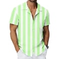 thumbnail image 7 of Men's Tropical Print Short Sleeve Button Down Shirt Lightweight Breathable Casual Beachwear, 7 of 7