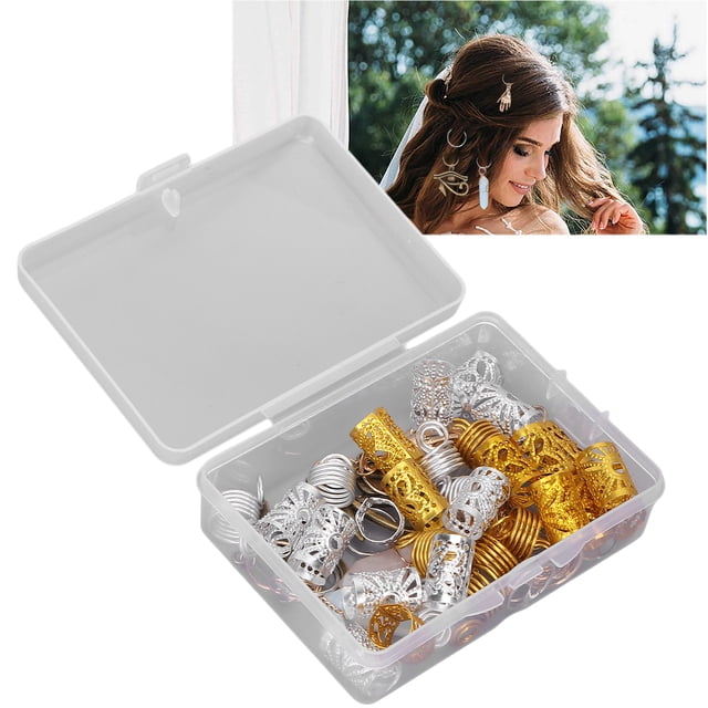 Bead de Cabello Bead, Fácil Uso decoración de Cabello tubo tubo puncho bobina de cabello dreado beads anillos de cabello fueras de cabello para trenza accesorios