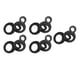 thumbnail image 2 of Ganchos de anclaje tipo O, anillos de flejado de acero inoxidable negro para remolque, bicicleta y camión, 10 Uds., 2 of 10